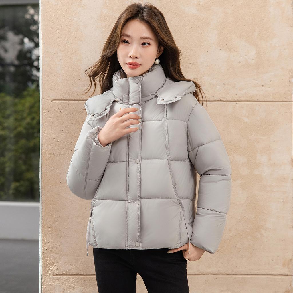Fashion new casual hooded short down cotton-padded jacket for women's thickened small warm and versatile cotton-padded jacket