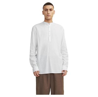 Jack & Jones Summer Half Placket Linen Long Sleeve Shirt