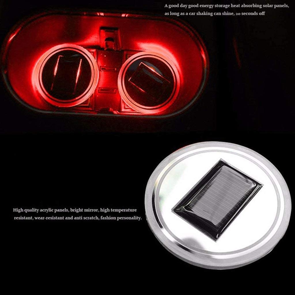 LED Coaster LED Cup Holder Lights 2 Pack 7 Colors Luminous Cup Pad LED