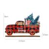 New Wooden Car Lattice Style Pick-up Truck Desktop Decorations Christmas Wooden Decorations