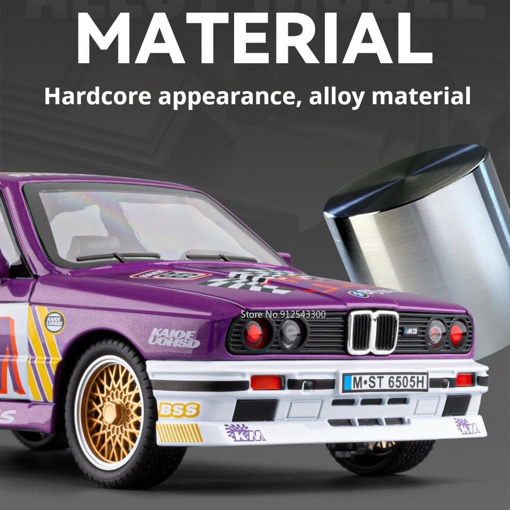 1:24 M3 M4 Toy Car Model Toy Metal Diecast Doors Opened Pull Back Simulation Vehicle Models Toys Kids Decorative Presents