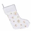 Large Xmas Stocking Embroidered Snowflake Sequin Socks Ornament Stocking Decoration for Family Holid