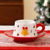 Shangqi Christmas Ceramic Mug with Saucer