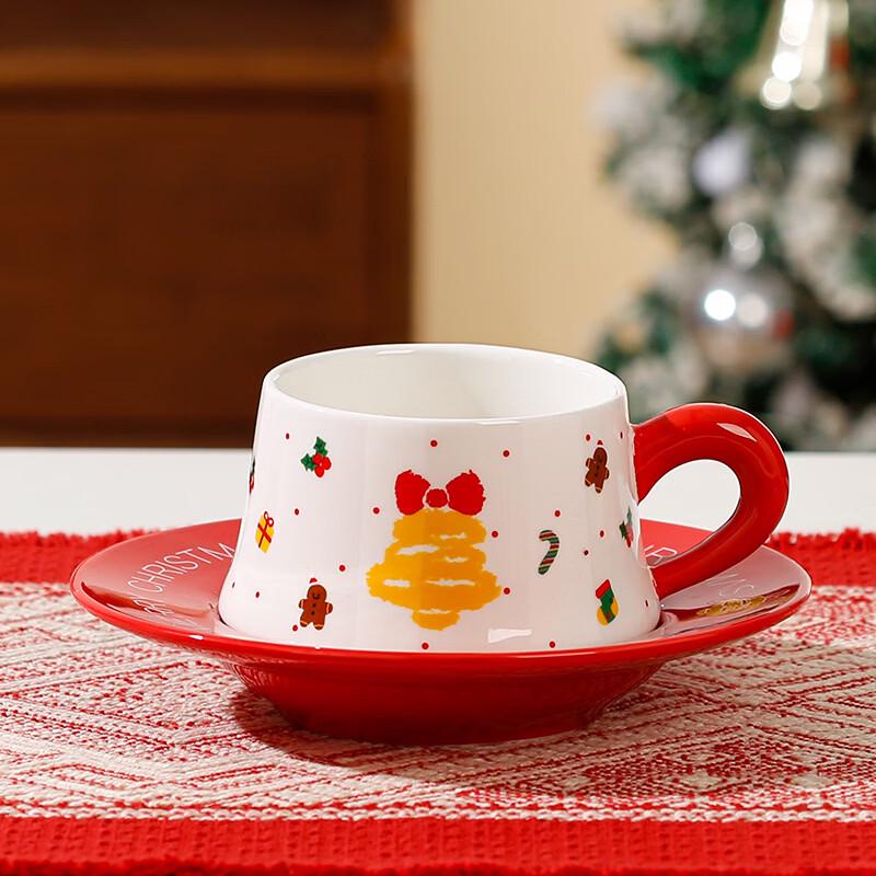 Shangqi Christmas Ceramic Mug with Saucer