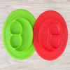 One-piece smiley face placemat, plate grid, baby complementary food tableware, food-grade silicone children's placemat