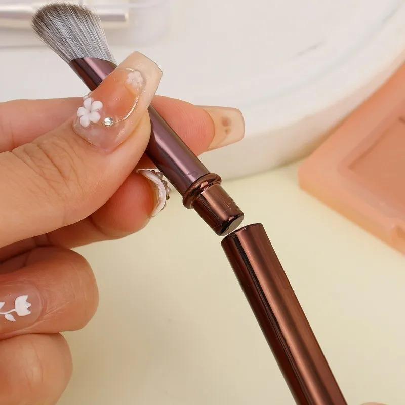 Portable Makeup Brush Head Soft Eyeshadow Eyeliner Lip Liner Brushes Travel Replacement Brush Mini Detail Eye Makeup Tools