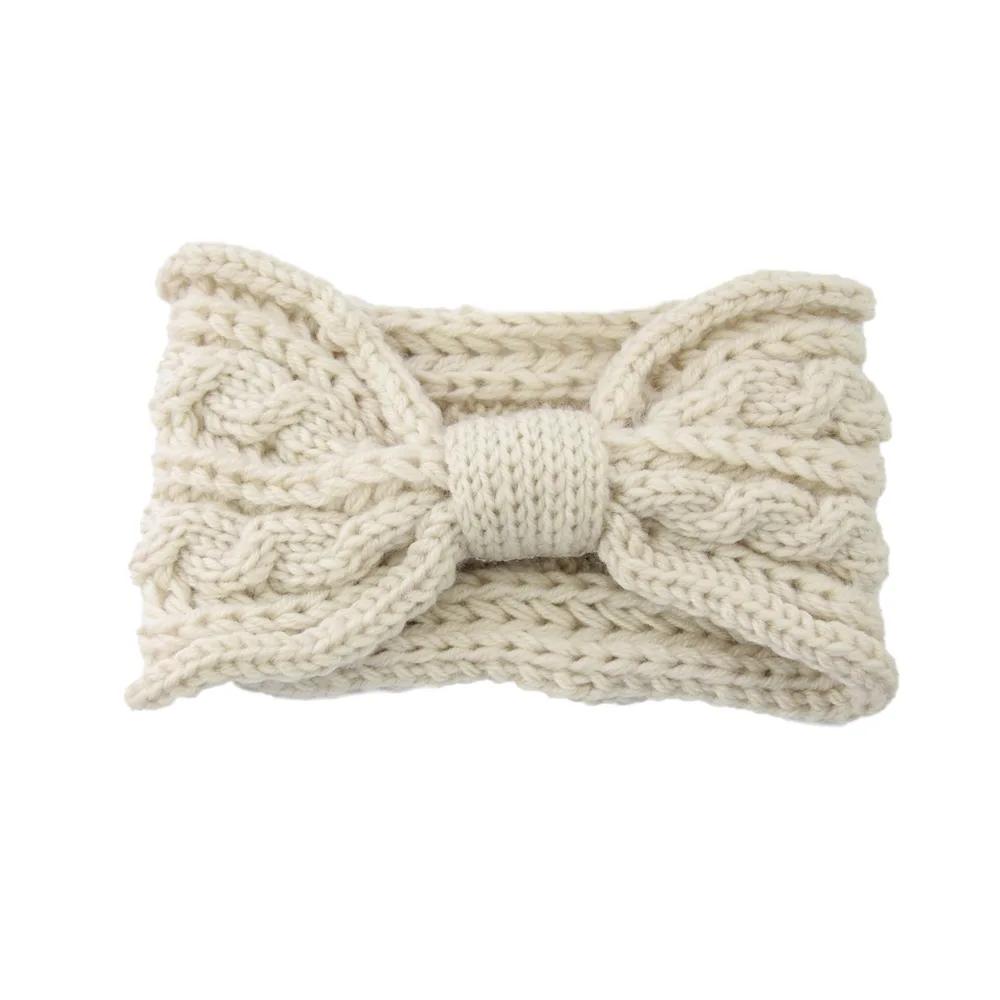1pc Winter Warm Headbands,Women Ear Warmers Knitted Headbands,Thermal Twist Bow Headband Cable Knit Headbands for Sports Skiing