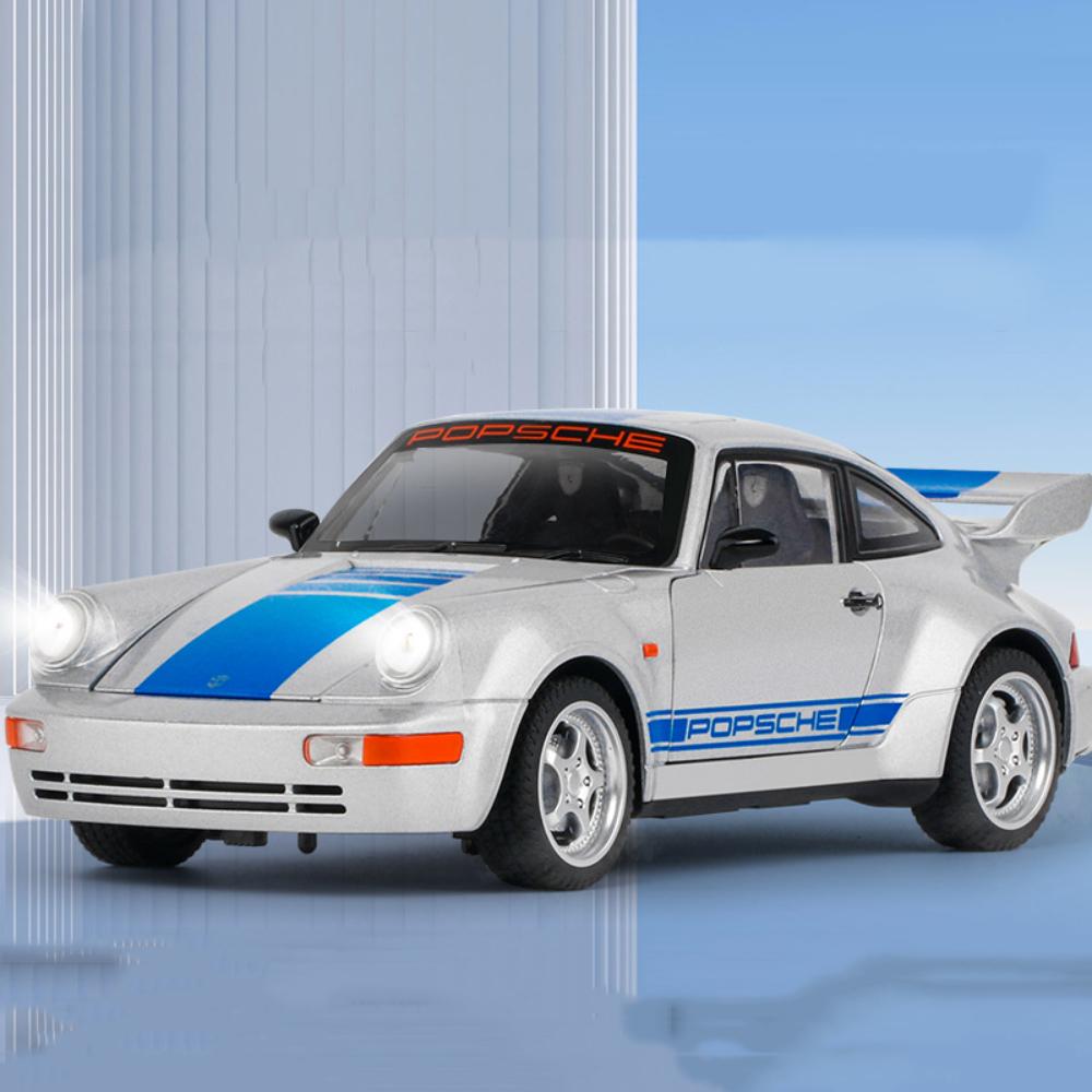1/24 Alloy Diecast Metal Toys Car Model Porsche Phantom Police Car The Real Car with Sound Light Collection Enthusiasts Kids Great Gifts