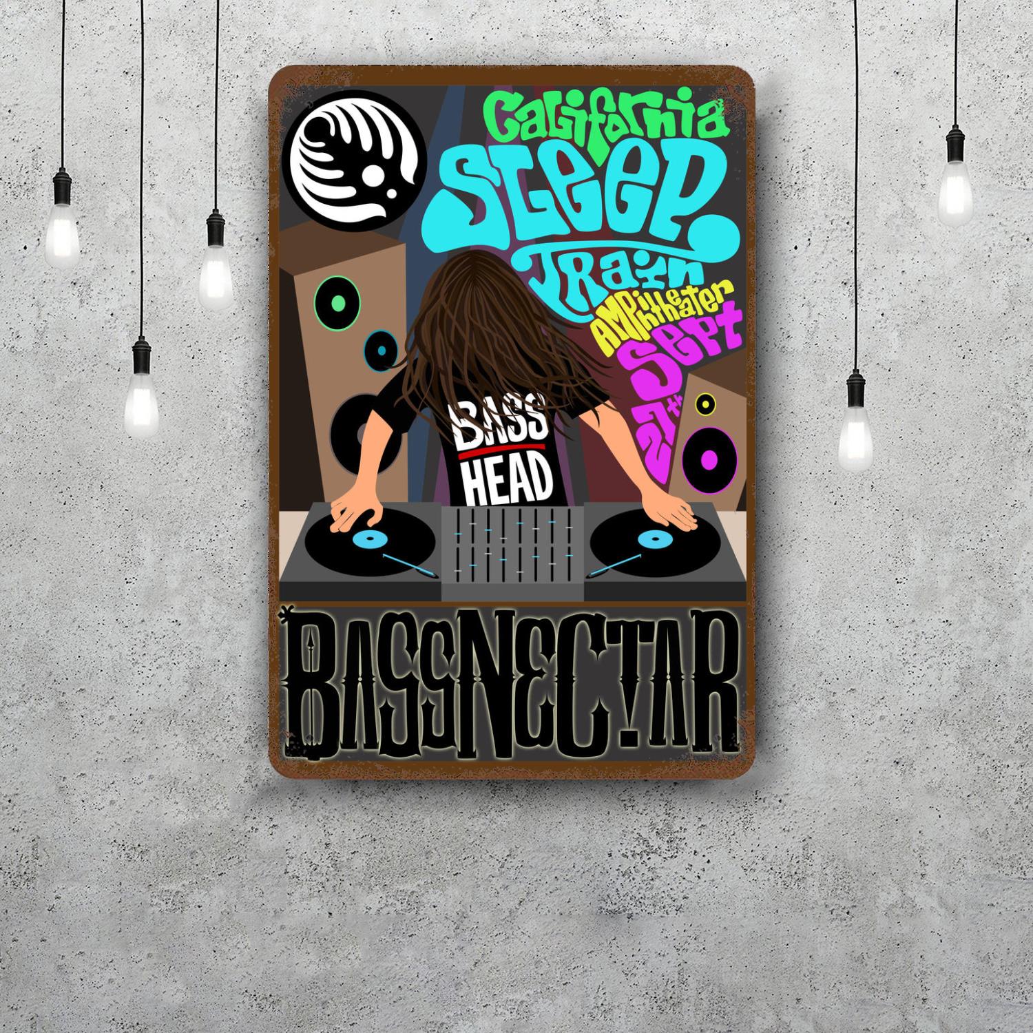 

bassnectar Vintage Metal Tin Signs Posters Decor Retro Metal Plaque Wall Art Decor for Garage Bar 20x30cm（7.8x11.8inch）
