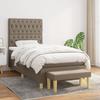 3137361 vidaXL Divan Bed with Mattress Taupe 90x190 Cm Fabric