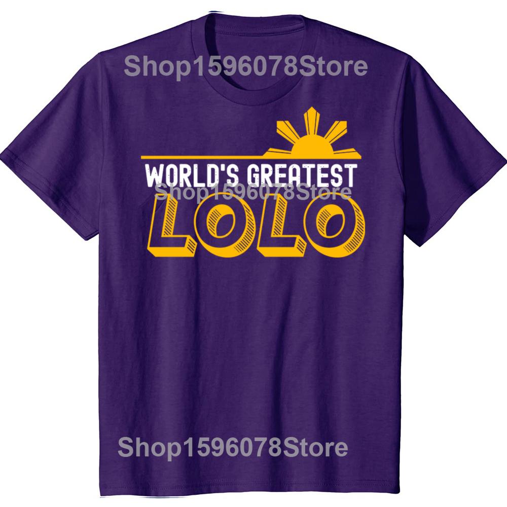 

Funny Worlds Greatest Lolo Filipino T Shirts Cotton Streetwear Short Sleeve Mens Fashion Casual Loose Oversized T Shirt 4XL