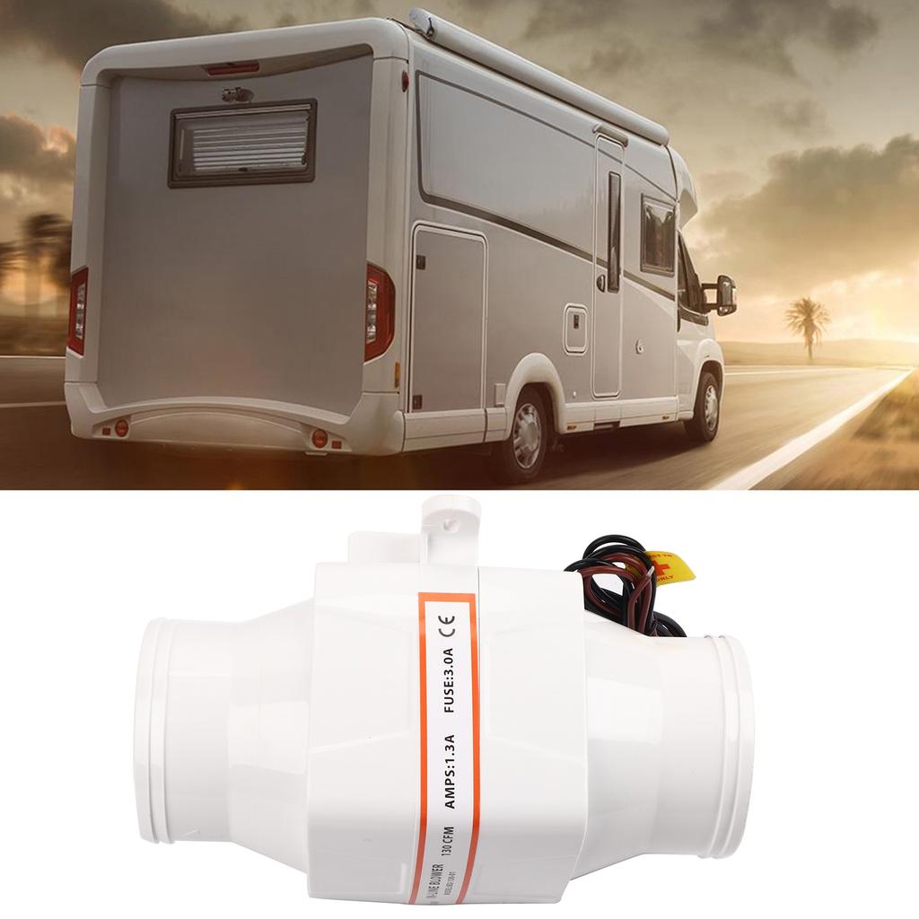 3 zoll In Linie Marine Bilge Luft Gebläse Stumm Starke Belüftung Fan für Yacht Boot RV(24V )