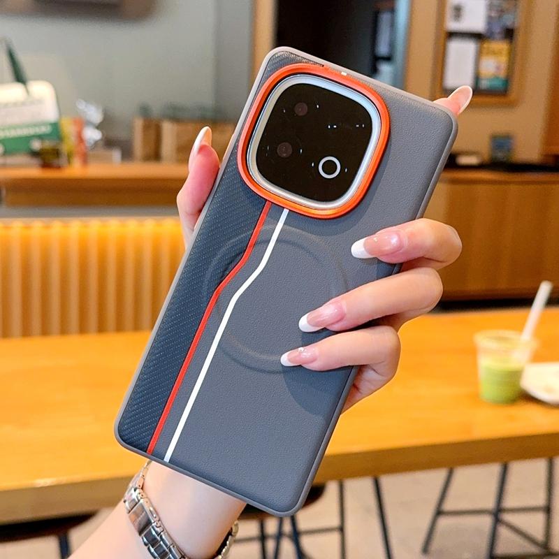 

For Vivo iQOO Z10 Turbo Pro Case Magnetic PU Leather Colored Splicing Ultra-thin Protective Cover for iQOO Z 10 Turbo vivo iQOO Z10 Turbo Pro