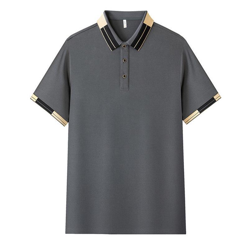 Herren Sommer Kurzarm Poloshirt - Atmungsaktives Colorblock Business Casual T-Shirt mit Umlegekragen