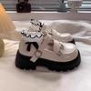Chaussures en cuir pour filles 2025 printemps et automne nouveau style britannique chaussures de performance noires pour enfants chaussures de princesse douces mocassins jk