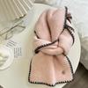 1pcs Winter Scarf Women Imitation Cashmere Knitted Korean Vintage Style Warm Fashion Accessory Coat Accessories
