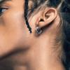 Hiphop Punk Thorn Hoop Earrings for Man Women Classic Piercing Ear Cartilage Tragus Simple Huggie Hoop Rock Jewelry Gift