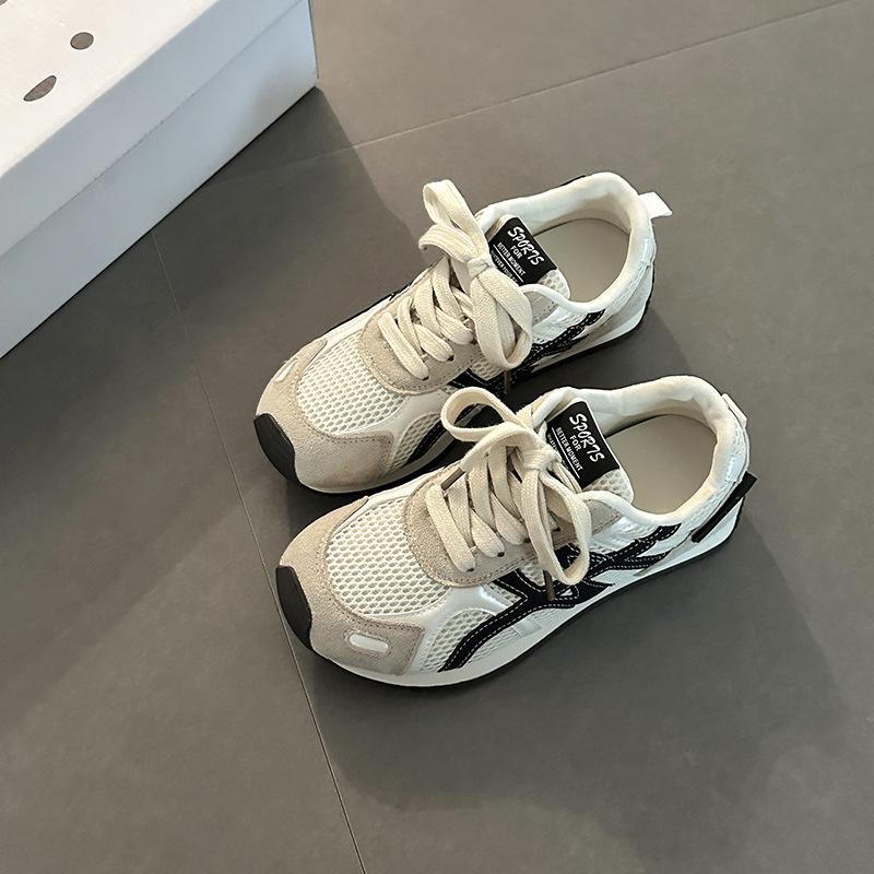 Fashion versatile mesh splicing retro thick-soled heightening dad shoes women's summer retro casual sports shoes Forrest Gump shoes