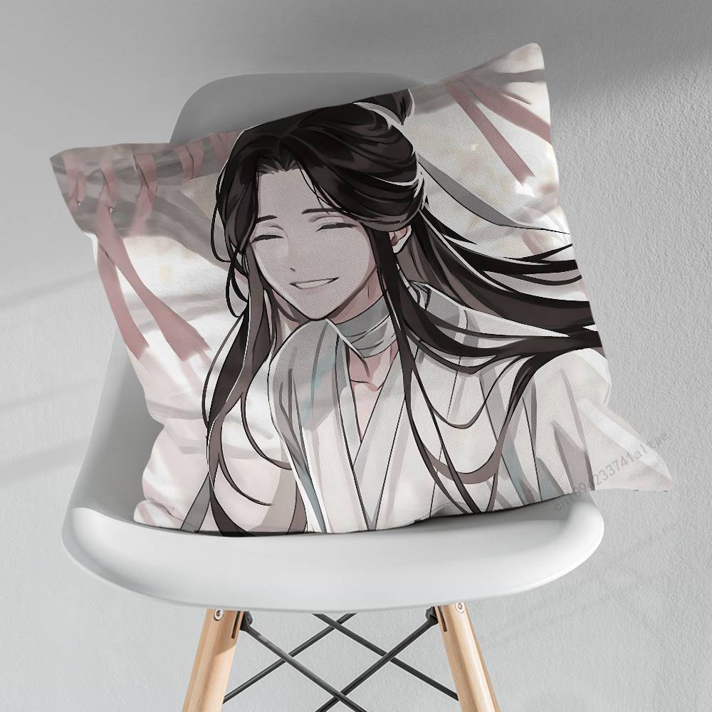 Cute Tian Guan Ci Fu Credit Pillowcase for Sofa Room Office Decor Printing  Merchandise AllMatch Cushion Cover