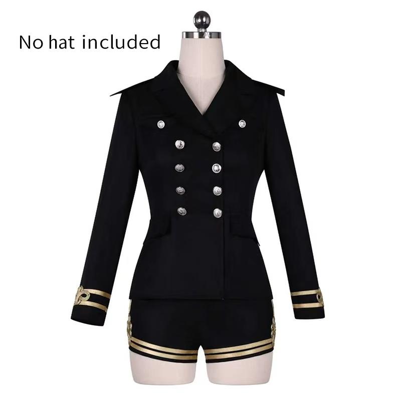 Marine Zeemansuniform Dubbelrijig Outfit Podiumkostuum Dames Cosplay Performancekleding Halloweenfeestkleding XXL