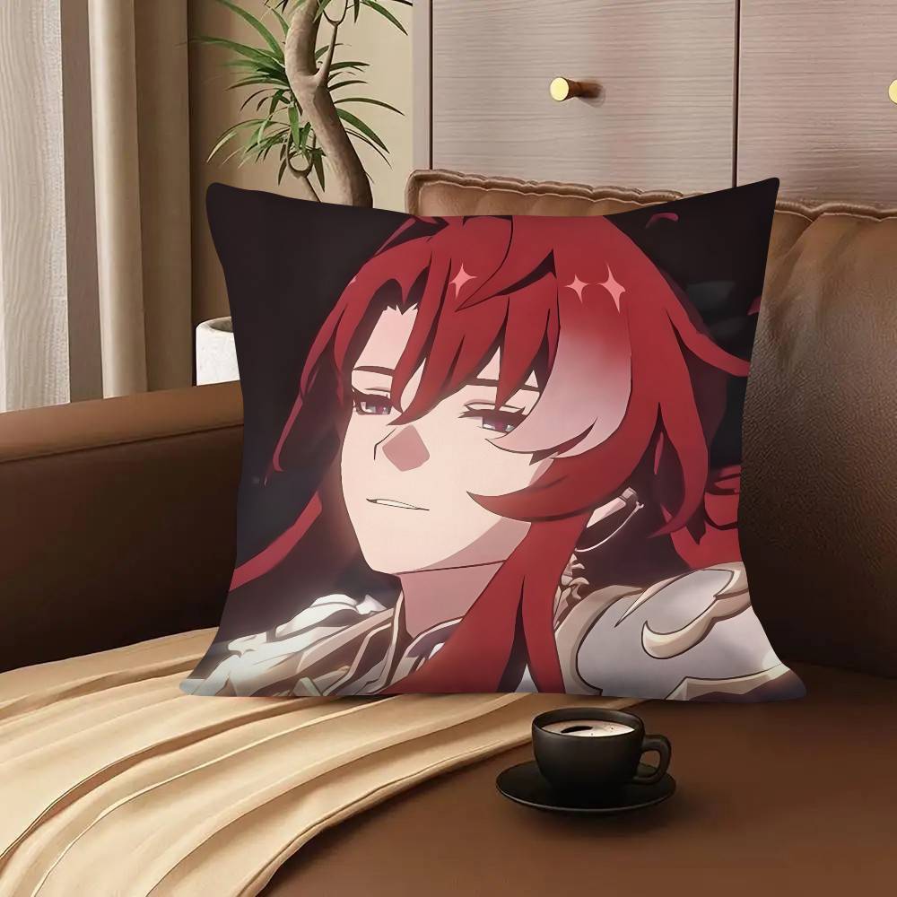 1pc Game Anime Honkai Star Rail Argenti Pillow Case Fashion Square Pillowcase Bedroom Sofa Room Ins Decoration Leisure