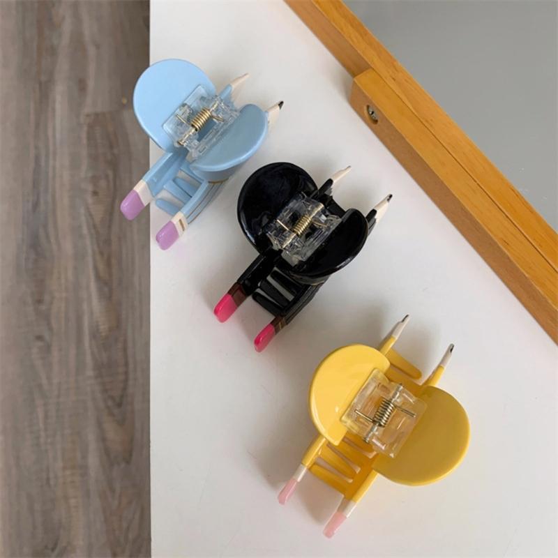 Elegant Pencil Hair Claw for Women Girl Creative Shape Claw Clip Hair Grip Ponytail Holder Back To School Hair Decors
