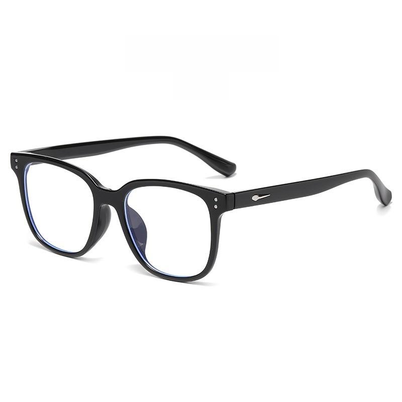 

Tr90 Square Blue Light Blocking Glasses With Resin Lenses For Casual And Office Wear BrightBlack