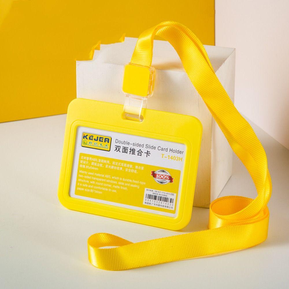 Card Door Card Lanyard Card Holder Simple Card Case Horizontal Card Protector Vertical Card Cover