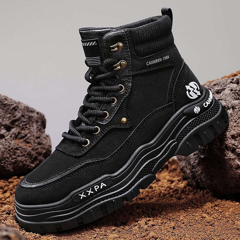 Fashion CYYTL Mens Boots Ankle Winter Casual Shoes Leather Cowboy Combat Tactical Motorcycle Chelsea Work Outdoor Hiking Designer Luxury