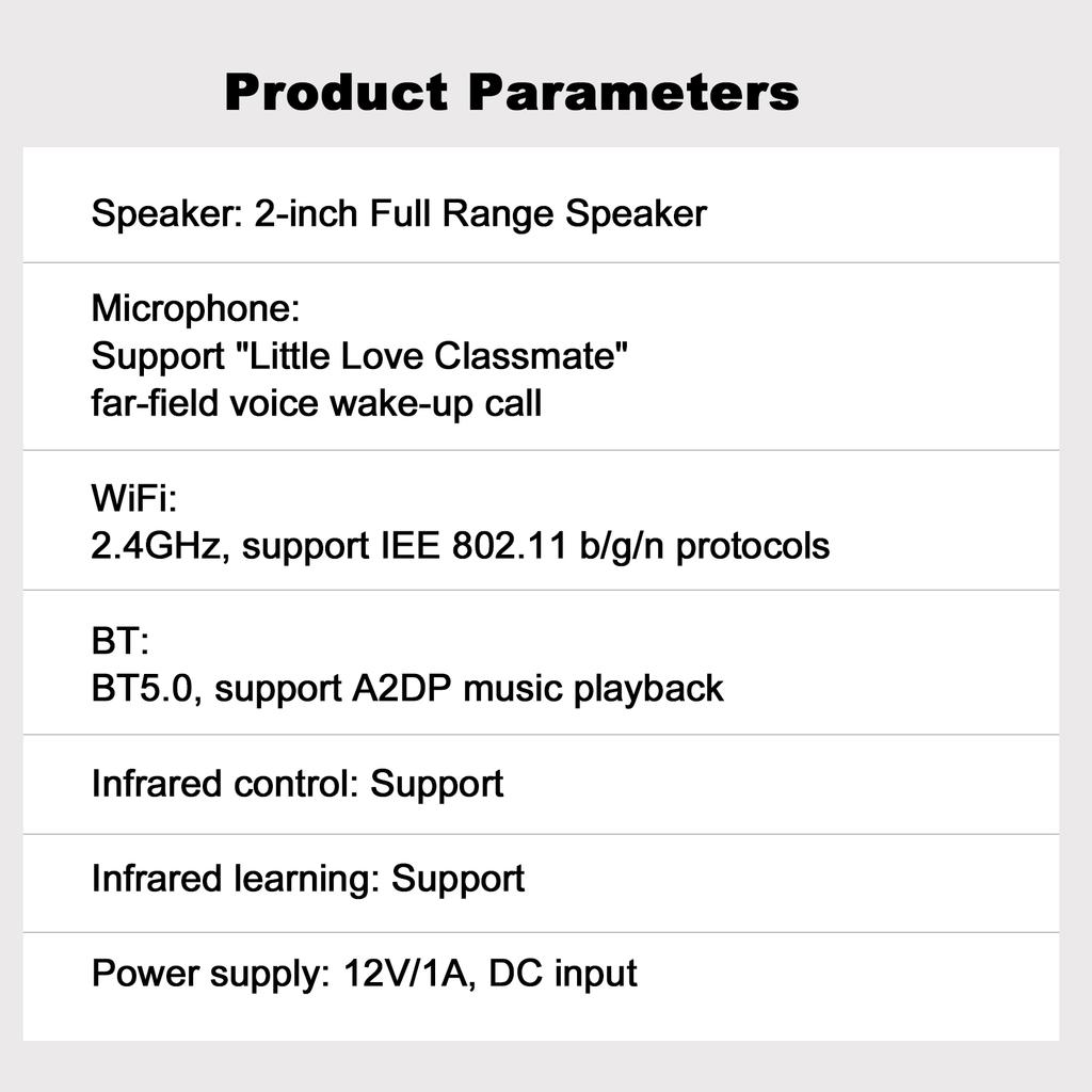Difuzor Xiaomi Xiaoai Difuzoare BT cu fir cu ceas cu alarmă de noptieră inteligent BT, control de la distanță Acasă