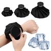 Cool Black Ice Pack Reusable Cooler Bag Breathable Material Hot & Cold Therapy Pain Relief for Knee Head Leg Injury Care Supply