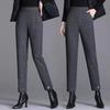 Pantaloni Clasici Halun Elastici de Culoare Solidă pentru Femei Toamnă și Iarnă Talie Înaltă Lână Modă Casual Formal Navetist Navetist