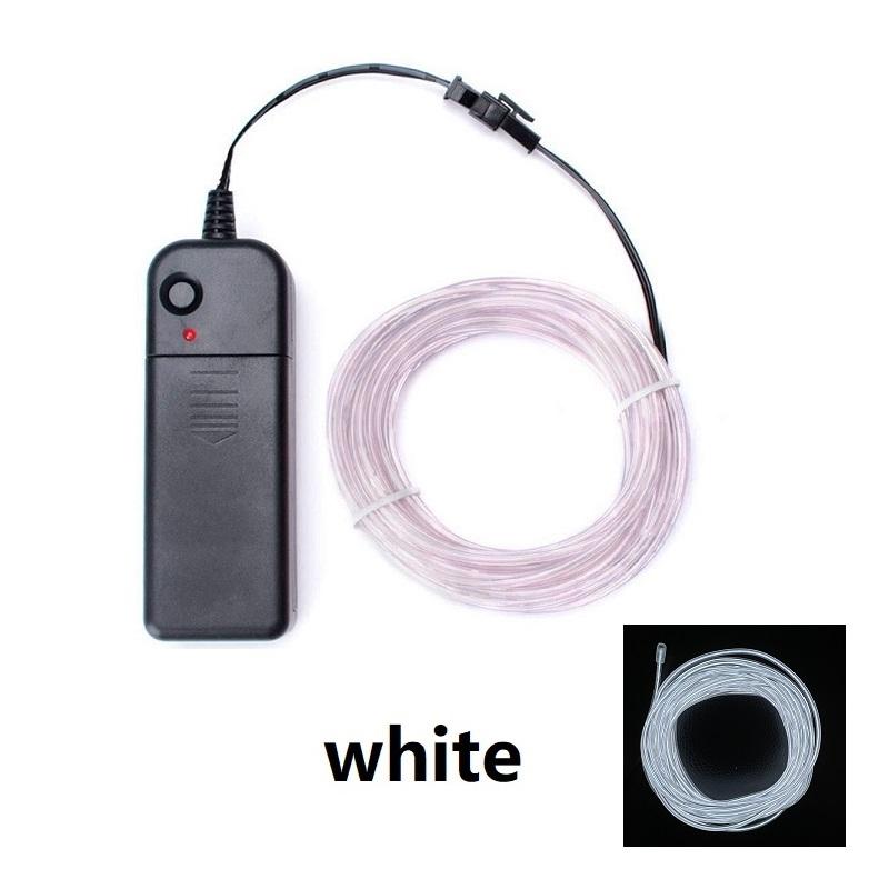 1m 3m 5m Glow EL Wire Neon Cable for Christmas Dance Party DIY Costumes Multicolor Illuminated Light AA Battery Lamp LED Strip
