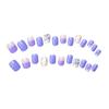 24Pcs Purple Bunny Design Full Coverage Press On Nails Artificial Removable Fake Nail Art Acrylic False Nails Finished