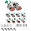 Gray, IP68 Waterproof DT Connector, 5-piece Set With Contact Kit, 16-20 Wire Gauge. Tool Accessories For Waterproof Connectors.