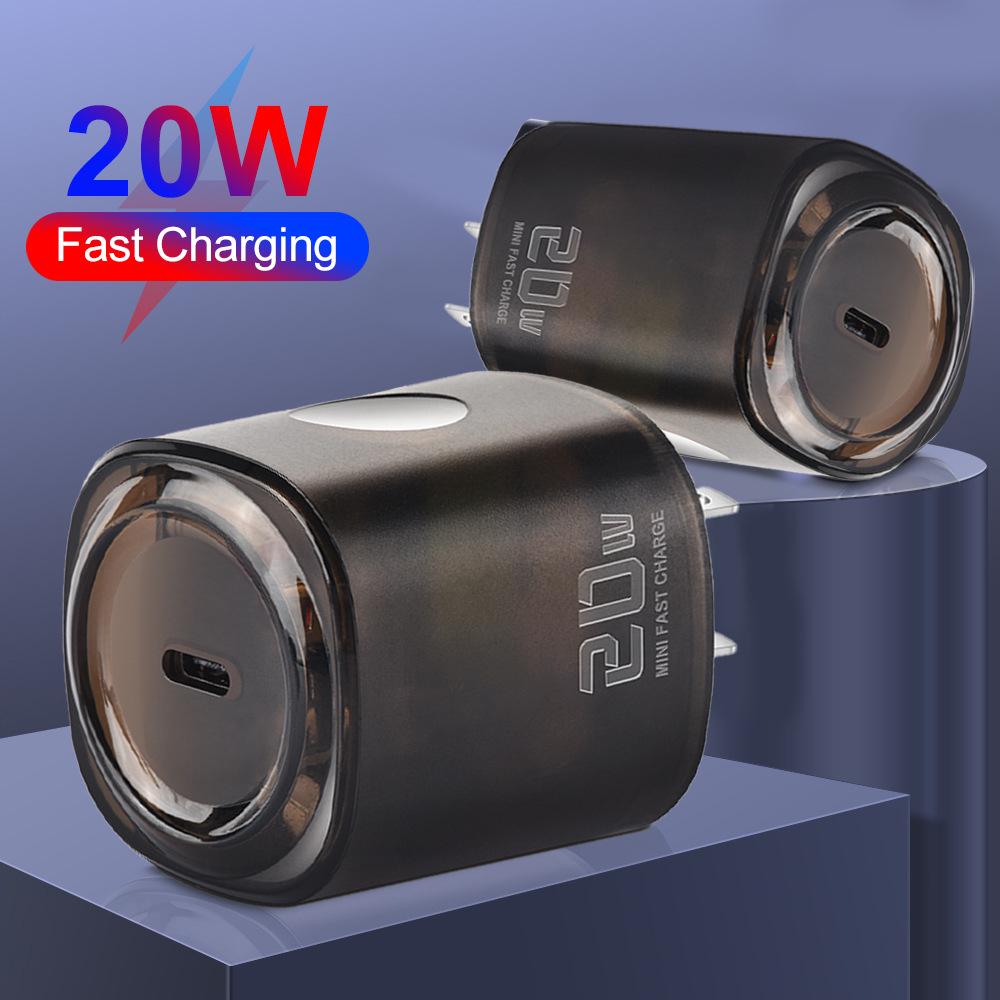 20W Fast Charging Phone Charger with US/EU Plug Adapter