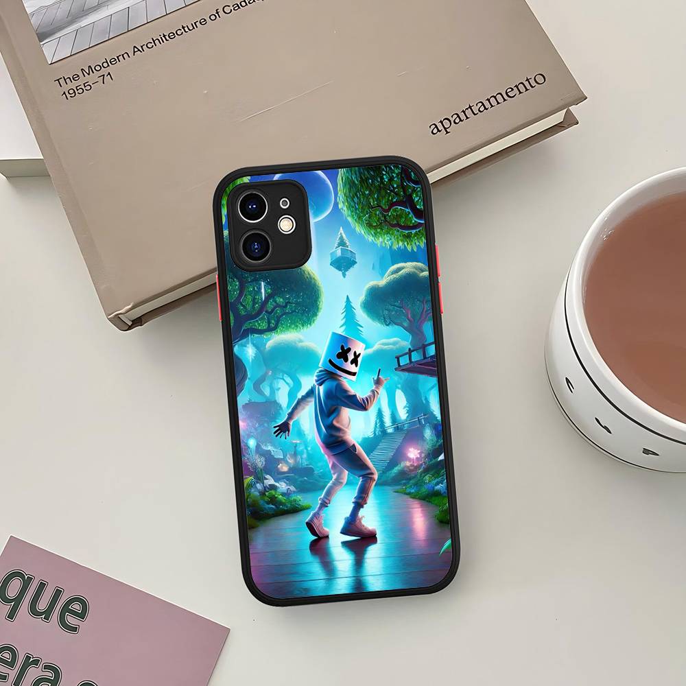 

DJ Marshmello Phone Case For IPhone 16 15 14 13 12 11 Pro Max 7 8 6 6s Plus Matte Cover iphone 15 pro