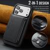 Magsafe Leather Flip Wallet Phone Case For iPhone 17 Air 17 Pro Max 2 In 1 Detachable Card Slots Cover Hoesje Coque Etui Bag
