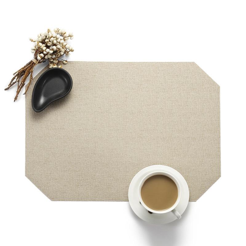 Pack of 4pcs Table Placemats PVC Table Mats Heat Insulated Pad Dinner Table Decor Japanese Style Mats 40x30cm