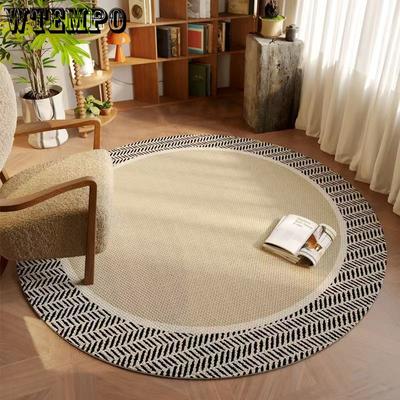 Circular Carpet Retro Living Room Sofa Tea Table Carpet Study Cloak Room Bedroom Bedside Mat