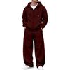 Zip-Up Hoodie and Sweatpants Set for Winter Casual Wear