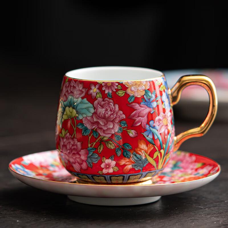 Hongyuetang Forbidden City Cloisonné Enamel Ceramic Mug