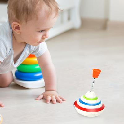 Müzikli LED Işıklı Dönen Top Pil ile Çalışan Eğitici Çocuk Manuel İtmeli Yanıp Sönen