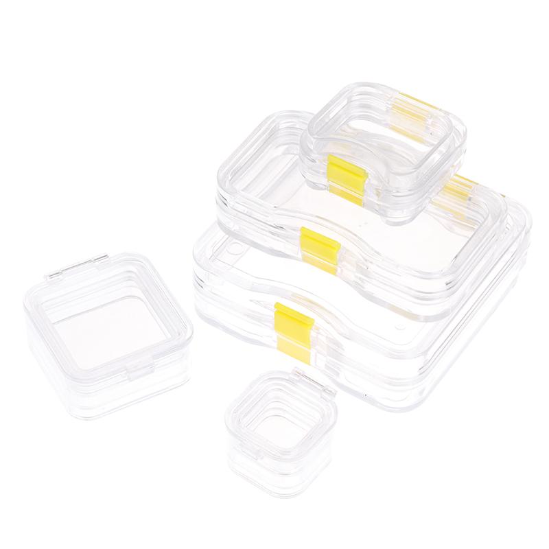 1 Pcs Plastic Dental Lab Box With Film Dentist False Tooth Case Box With Membrane Storage Boxes Denture Teeth Container Case