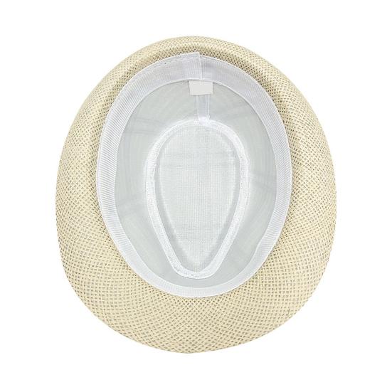 Yousheng Men Jazz Hat, Summer Plaid Pattern Top Hat, UV Protection Breathable Straw Hat, Lightweight Casual Headwear for Outdoor Gardening Beach