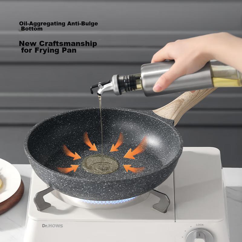 Jingdong Jingzao Flat-Bottom Pan, Egg Frying Pan, Steak Non-Stick Frying Pan, Low-Smoke Egg Burger Pan, Compatible with Induction Cooker, 26cm