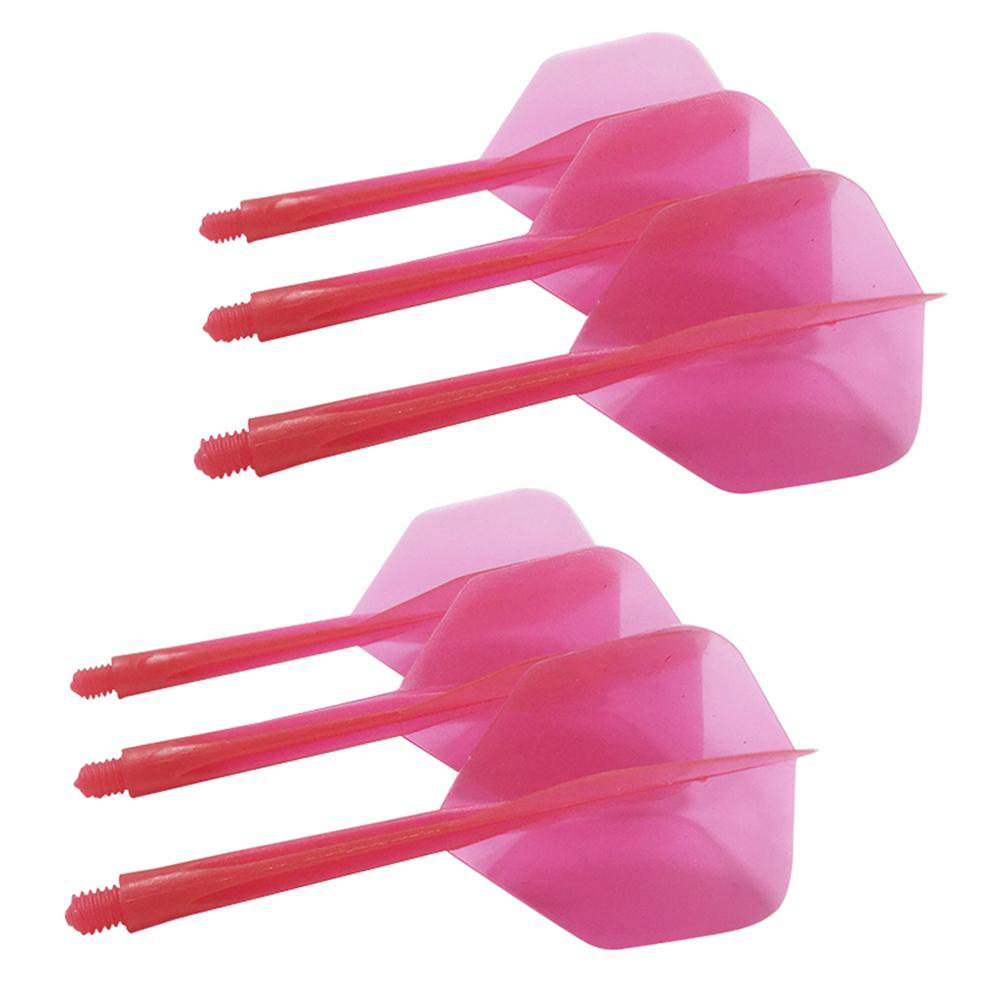 6Pcs Integrated Dart Shaft and Flights Standard Shape 2BA Screw In-one Dart Flight Anti-Fall Transparent Dart Accessories Kit