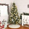 White/Red Knitted Christmas Tree Skirt Polyester Xmas Tree Foot Cover  Wedding