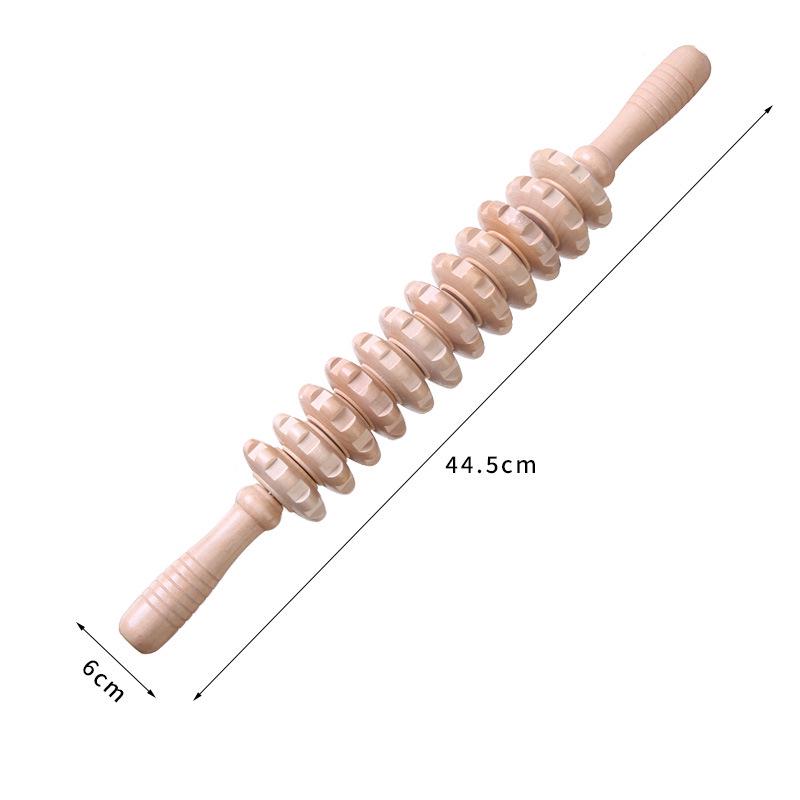 Wooden Full-Body Meridian Massage Roller for Yoga and Fitness
