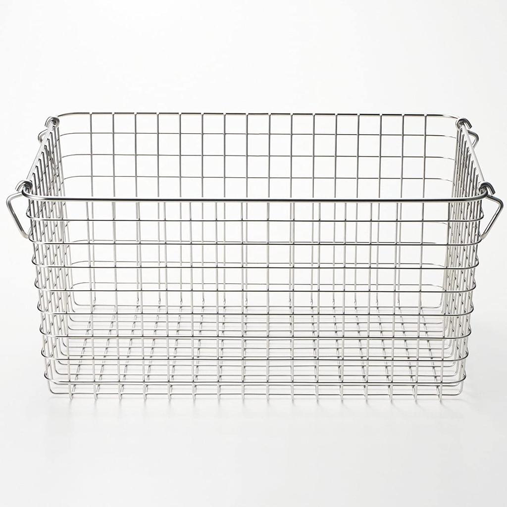 MUJI Stainless Steel Wire Basket 37cm W x 26cm D x 18cm Basket 4, Approx. H, 44831496,